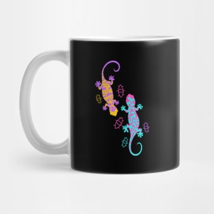 Hippie Colorful Lizards and Reptiles Mug